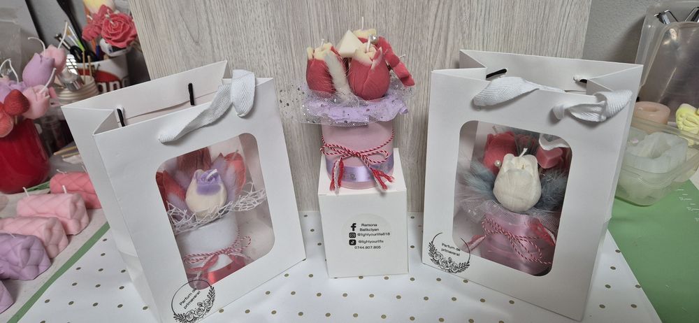 Martisoare handmade din ceara de soia