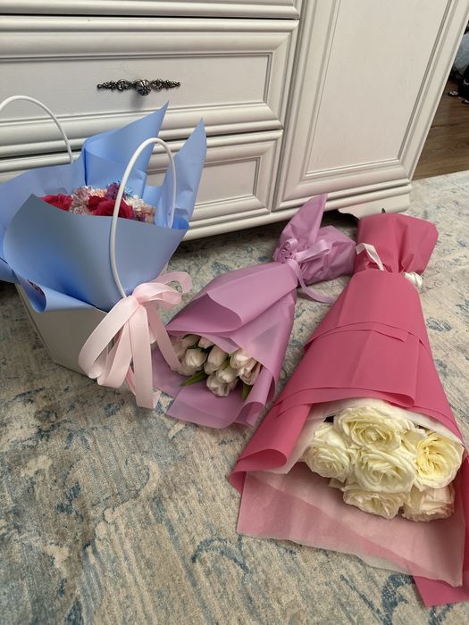 Букет цветы 3 шт