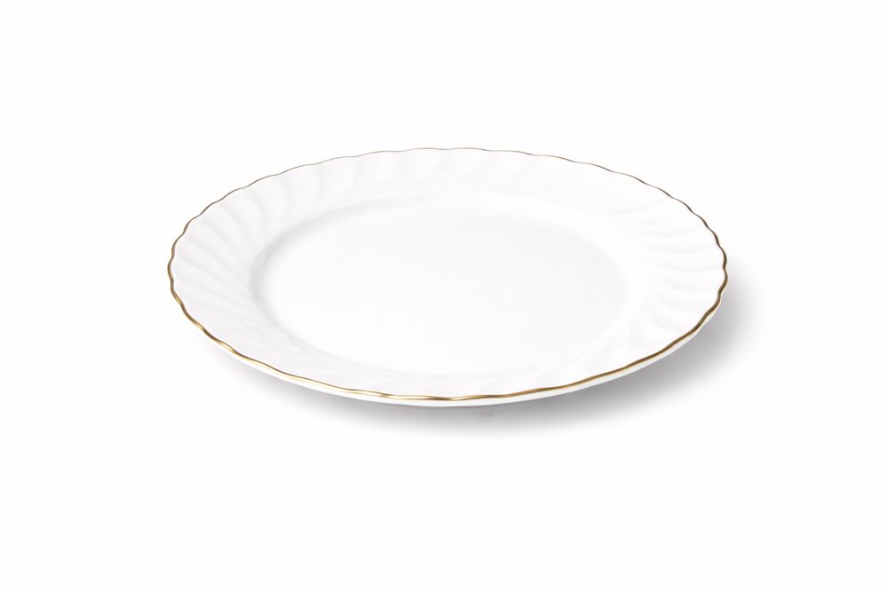 Set serviciu masa Opal 31 piese, 6 persoane, alb cu margine aurie, farfurii si cesti incluse, model Premium ZLine, elegant, ideal pentru cadou