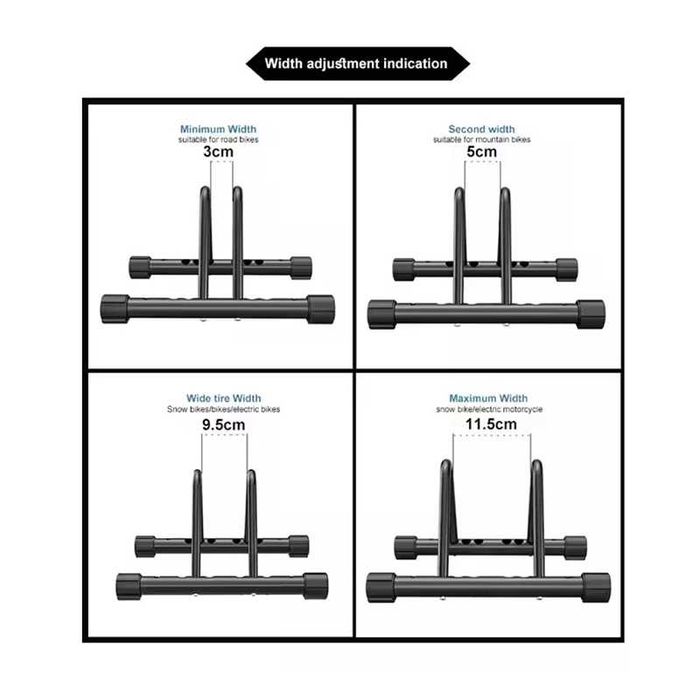 Регулируема паркинг стойка за велосипед MARTAR, Универсална, Стоманена