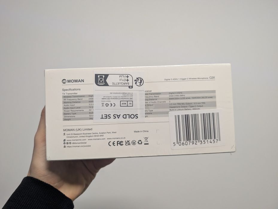 Moman Wireless Lavaliera/Microfon C2X Digital 2.4GHz Sigilata!