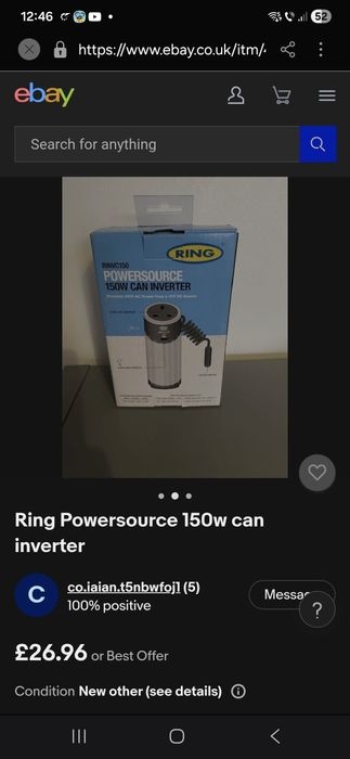 invertor auto Ring Powersource 150W