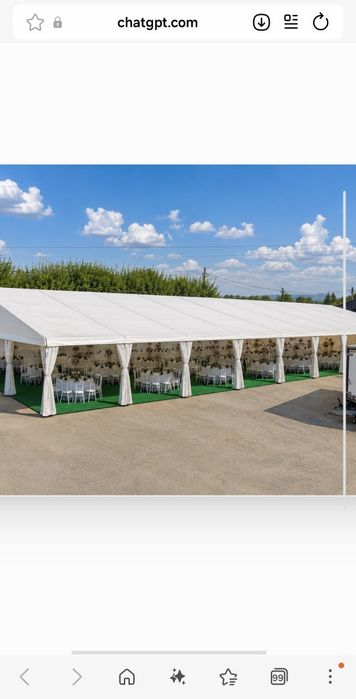 Vând cort 10 x 30 sau 15 x 30