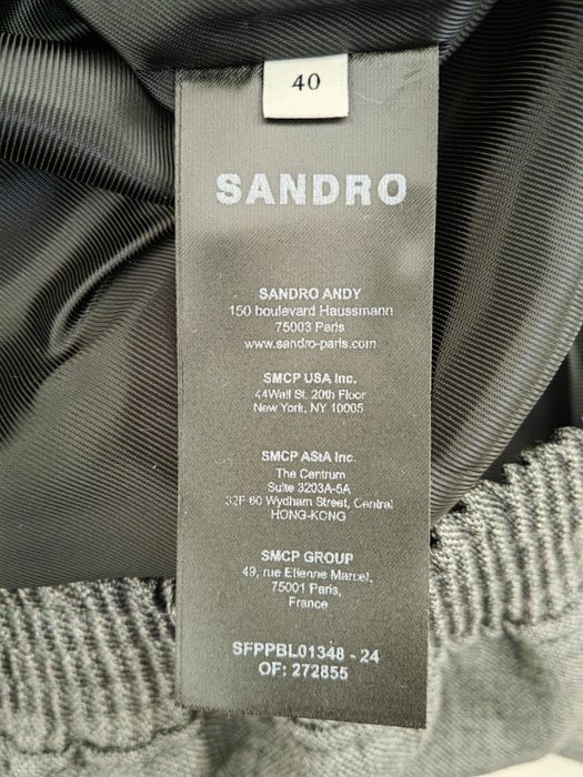 Яке Sandro 100% вълна, wool / leather