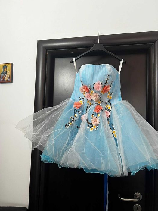 Rochie tul cu floricele