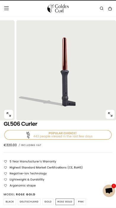 Golden Curl - Rose Gold Limited Edition Curler