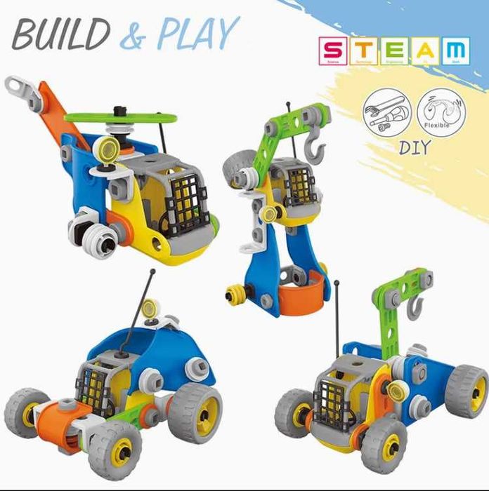 Конструктор Build & Play 4 в 1 – 81 деталь