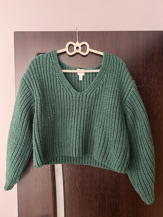 Зелено пуловерче H&M