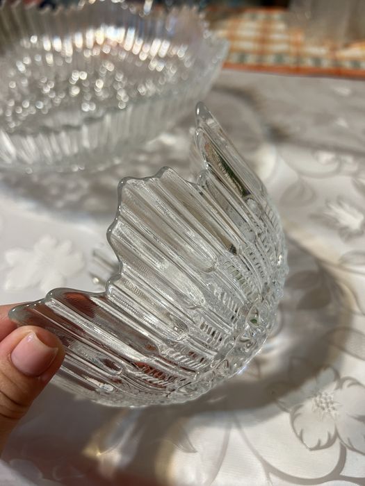 Хрустальное блюдо 2 шт набор