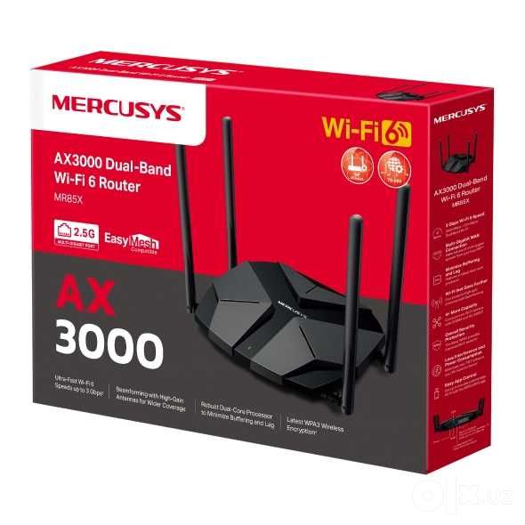 Mercusys MR85X Двухдиапазонный Wi-Fi 6 роутер