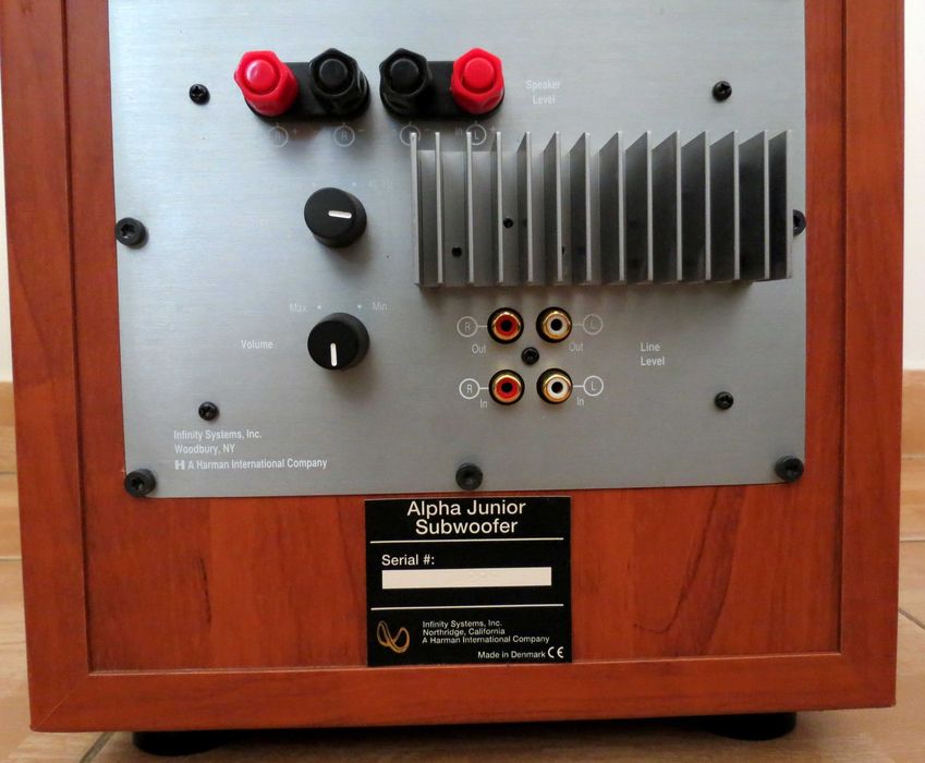 Subwoofer activ Infinity Alpha JUNIOR  , 110 watt power amplifier