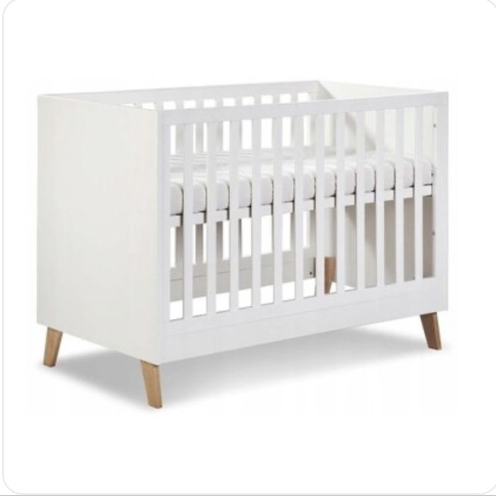 Patut lemn copii Klups Noah, Alb +cadou saltea