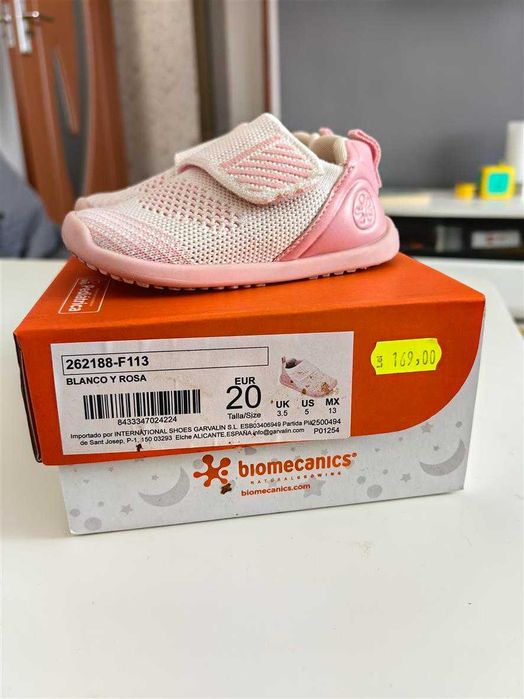 Pantofi sport fete BIOMECANICS din material textil/plasă elastică, roz - 20