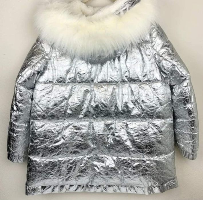 CALVIN KLEIN  Silver Quilted Hooded Oversized Puffer Jacket Coat XL