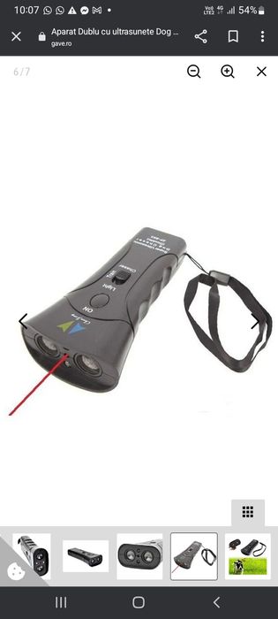 Aparat cu ultrasunete ,laser si lanterna pentru a indeparta ciini