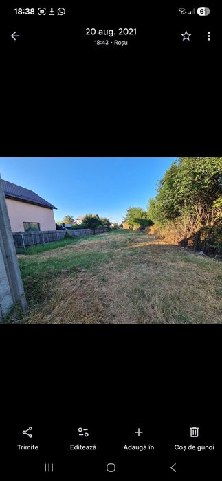 Teren intravilan cu suprafata de 1200 mp Roșu drumul Gura leului