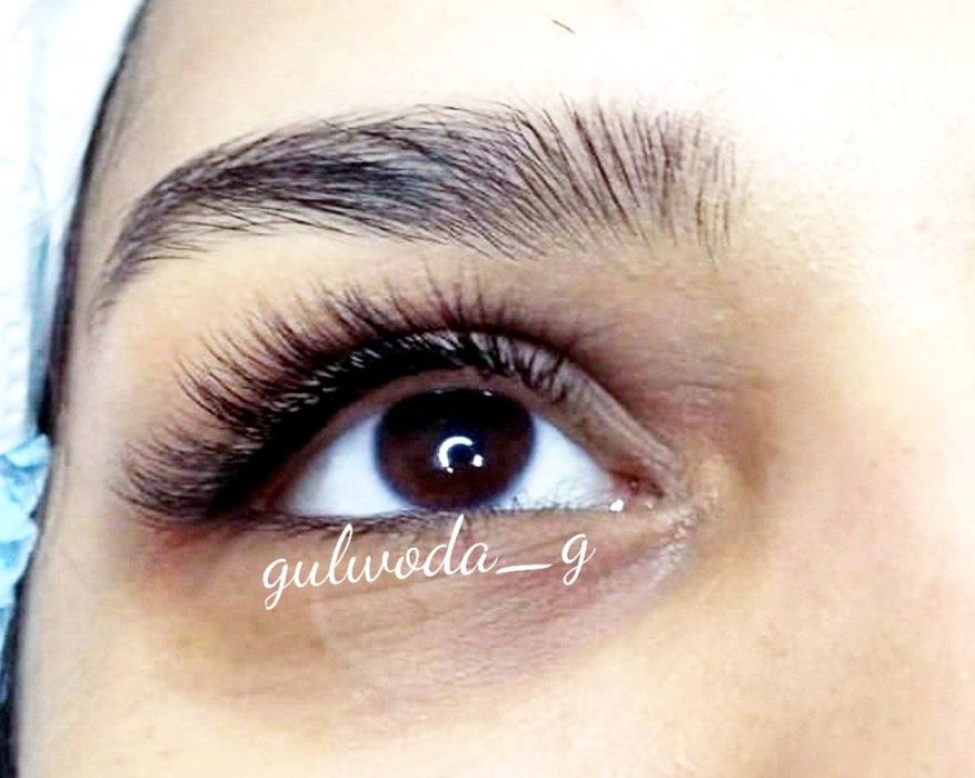 Наращивания ресниц 100 150 мингдан и ламинация бровей