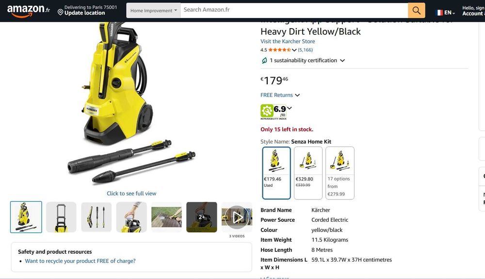 Aparat de spălat cu presiune Kärcher K 4 Power Control