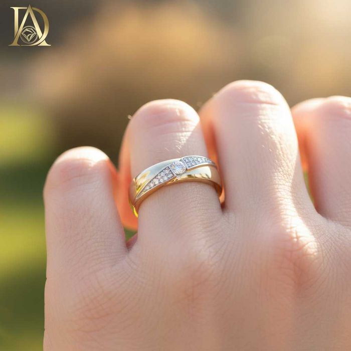 Нов Златен Пръстен с 0.25кт Естествени Брилянти