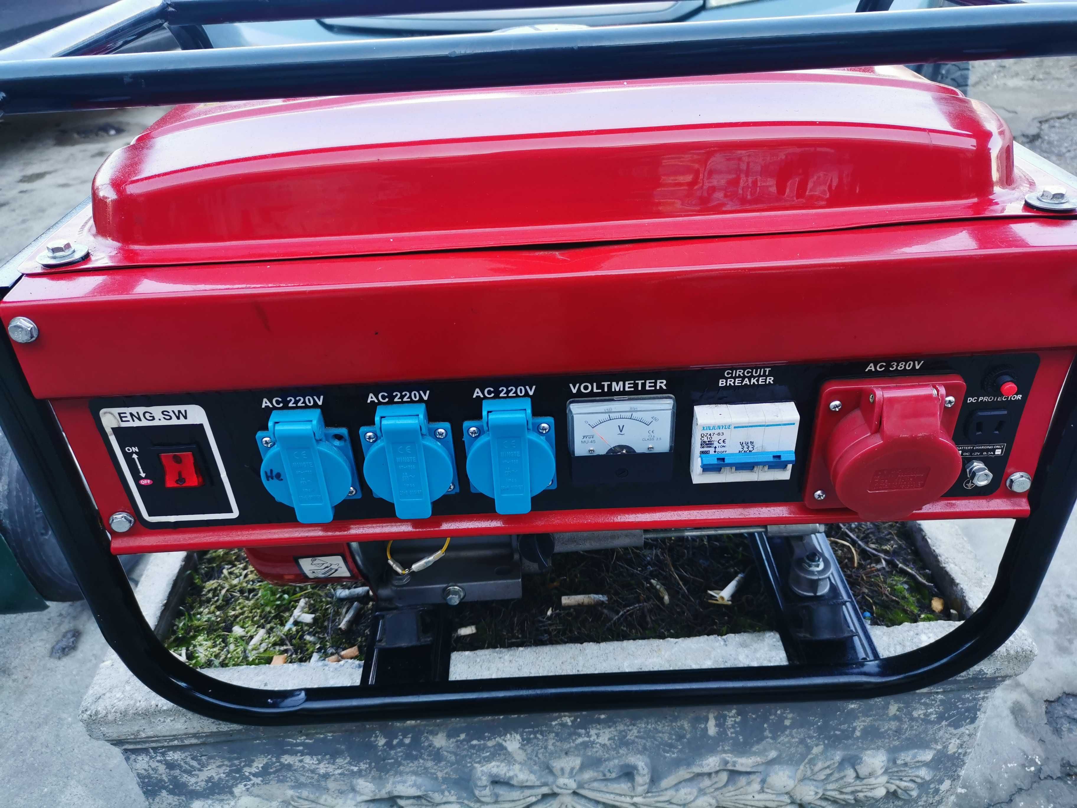 Генератор за ток+газ 3500W 3.0-3.5 KW 7.5 к.с.агрегат тип Honda Хонда ...