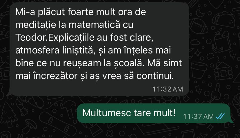 Meditatii matematica reducere 50% prima luna