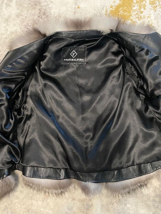 Haina scurta 2in1 blana vulpe si piele