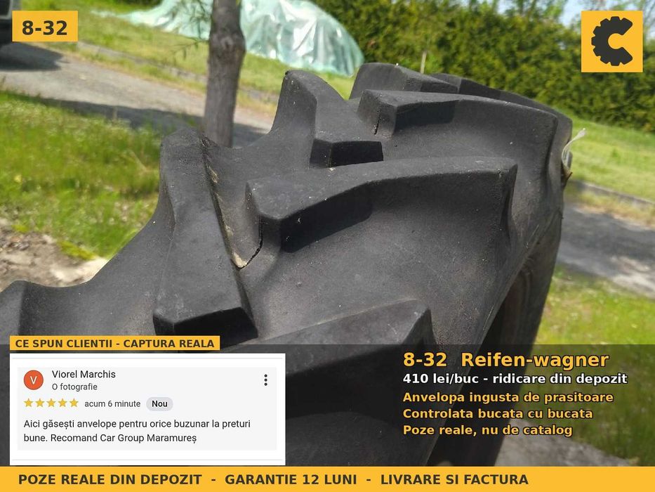 Anvelope Cauciucuri 8-32 8R32 8 32 8x32 832 Reifen-wagner Prasitoare Tractor Roti Inguste SH Second Hand DISCOUNT Oferta Pret Bun Reducere Livrare