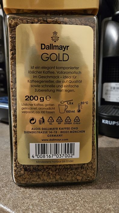 Dallmayr Gold cafea instant