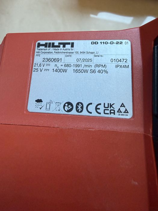 HILTI. DD 110 - D -  22