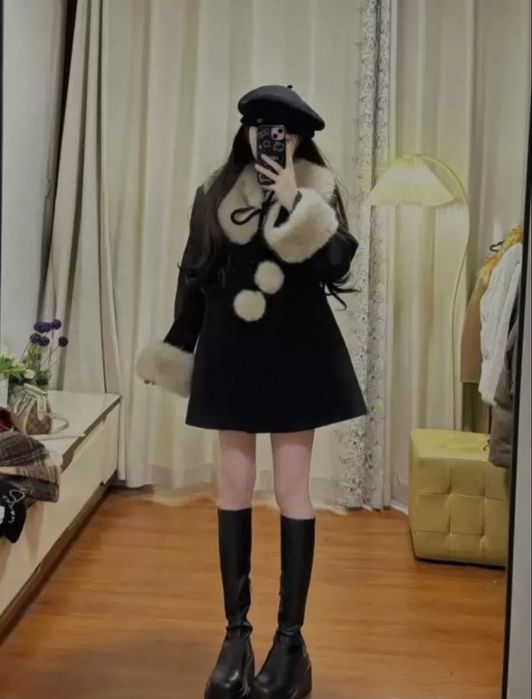 Ayollar uchun zamonviy uslubda Palto