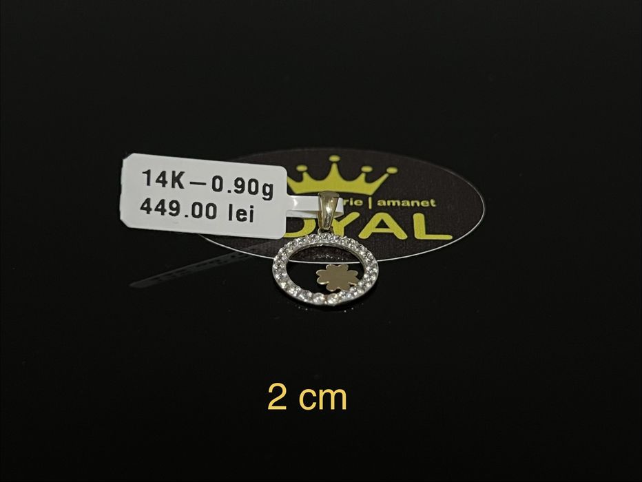 Bijuteria Royal CB : Pandant aur nou 14k 0,90gr