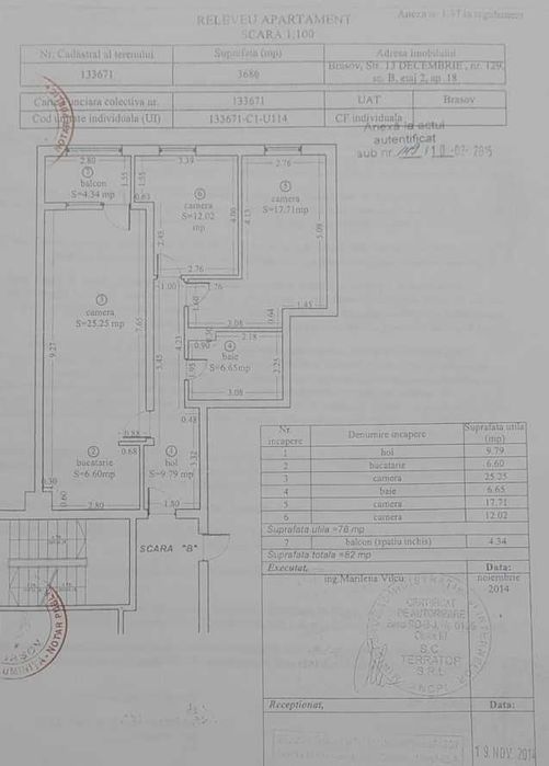 Vand apartament 3 camere