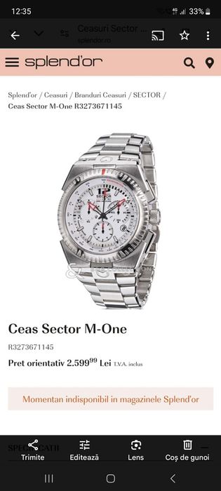 Ceas sector m one