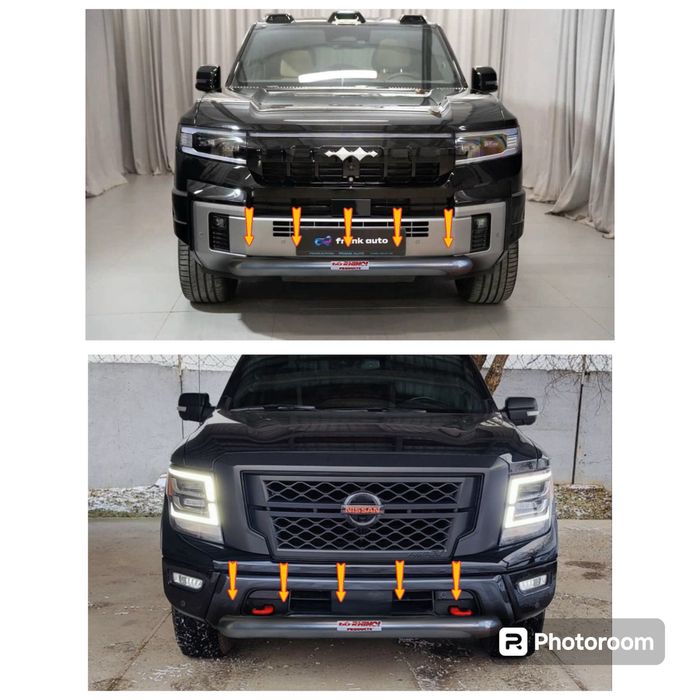 Защита бампера на Nissan Titan и Byd Leopard 8