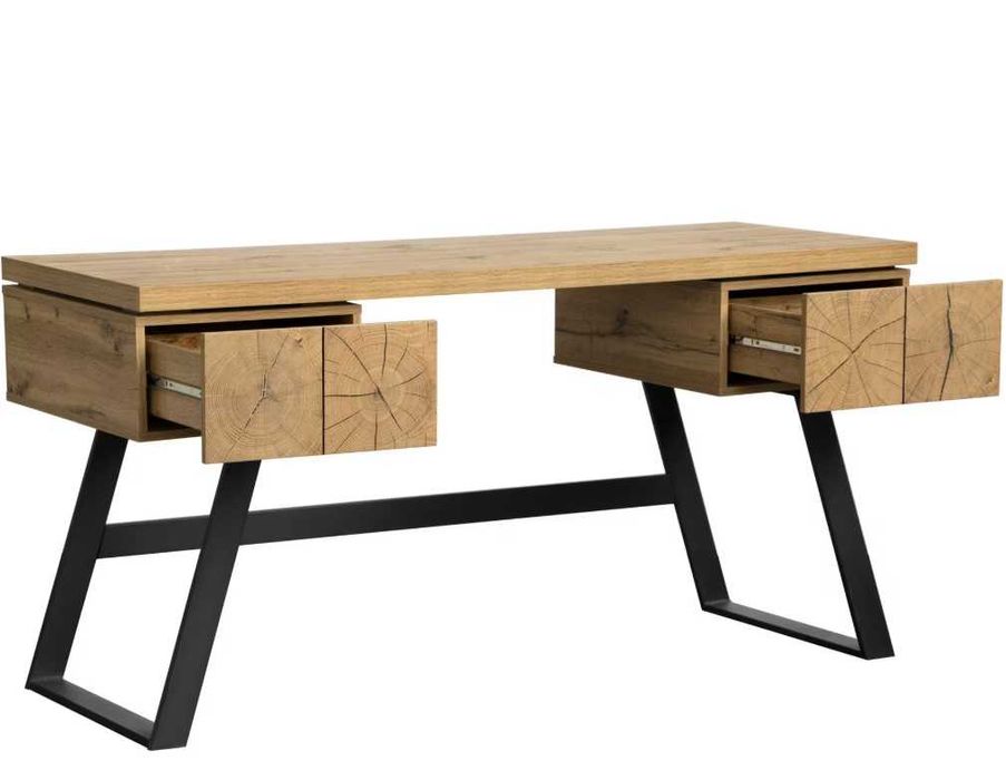 Birou, 150/60/76 cm, metal, material pe bază de lemn