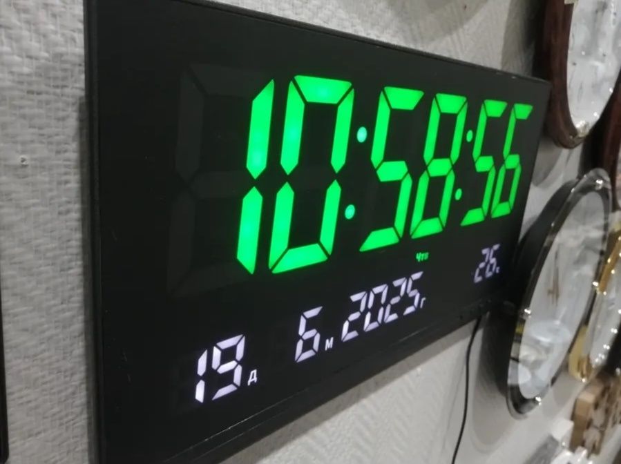 Электронный настенные часы метеостанция