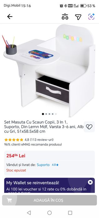 Vand masuta copii