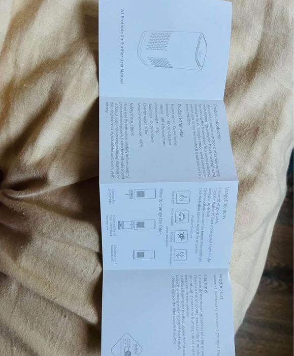 Purificator aer masina