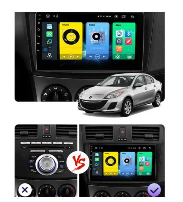 9-инчова мултимедия за Mazda 3 (2009–2012) + подарък камера