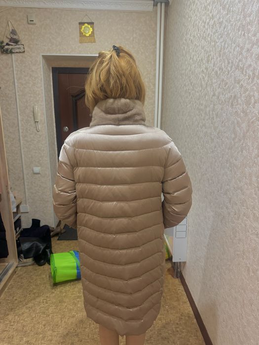 Пуховик с норковым воротом
