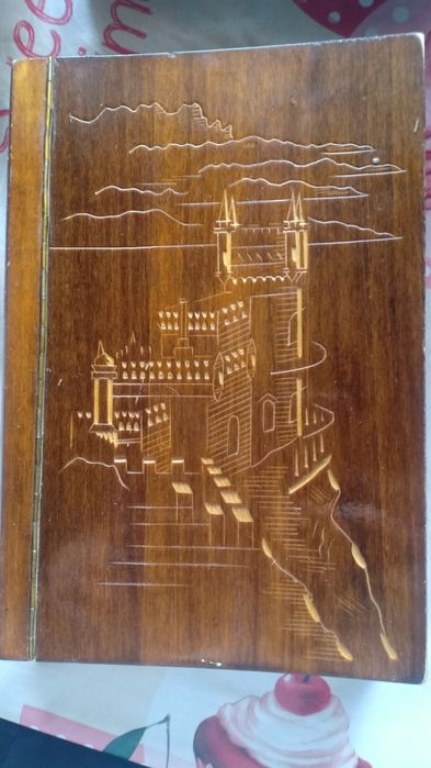 Шкатулка, книга деревянная, производство СССР.