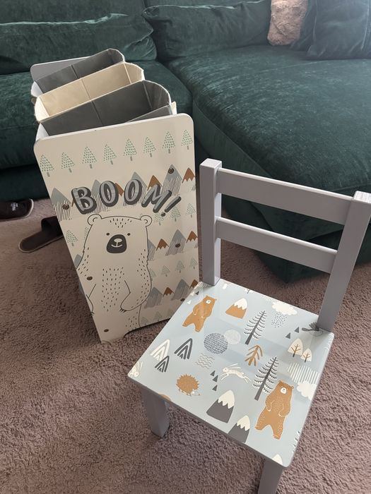 Masa cu 2 scaune si dulap depozitare