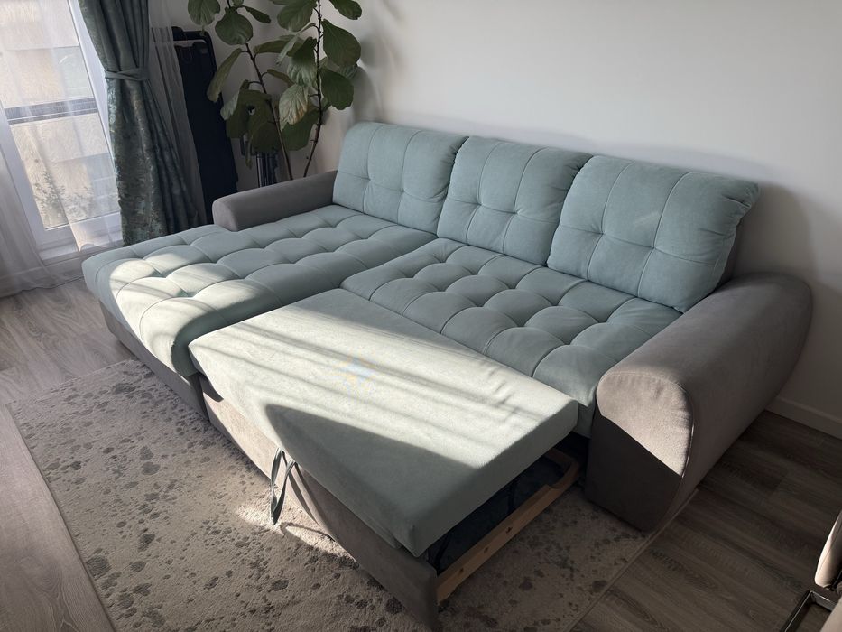 Coltar extensibil – gri & turcoaz – stare foarte buna