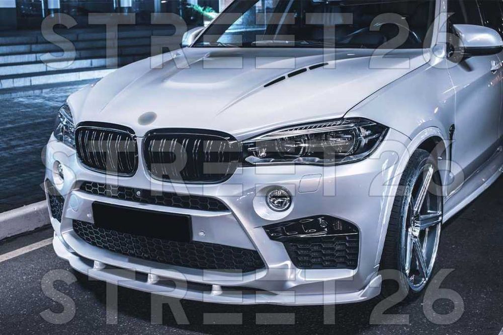 Grile Duble BMW X5 X6 F15 F16 (2014-2019) X5M X6M Design Negru Lucios
