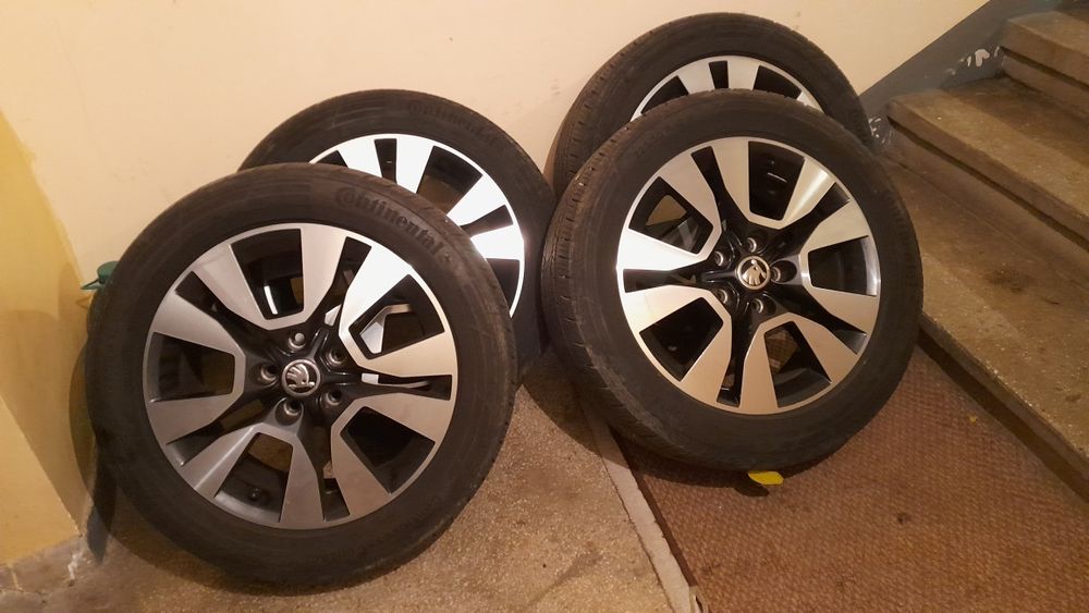 Roti Skoda yeti 17 inchi cu anvelope continental vara