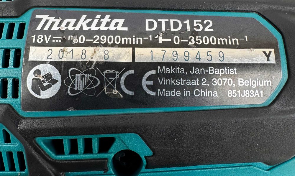 Makita DTD152 Z - Акумулаторен импакт 18V като нов!