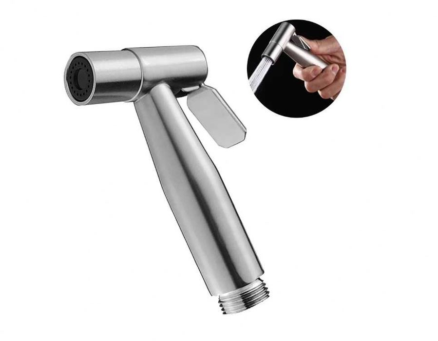 Set pistol pulverizare bideu inox cu furtun 1,5 m – igienă personală