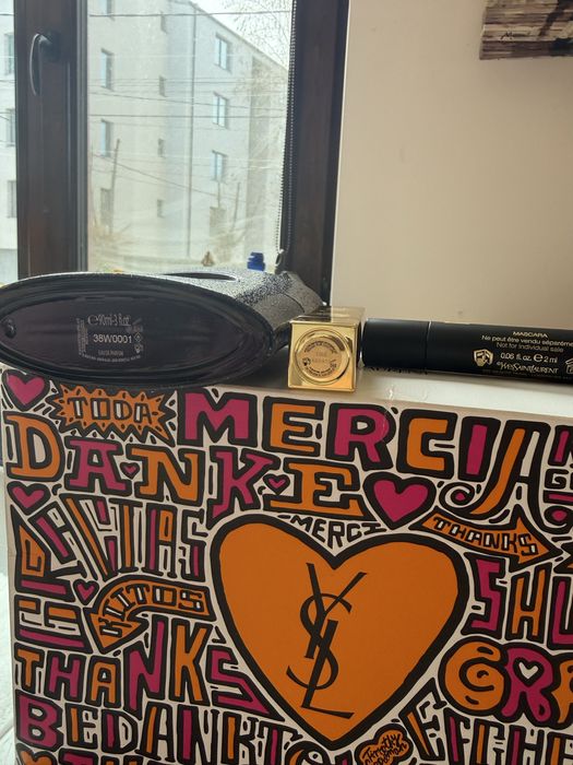 yves saint laurent Black Opium parfum 90 ml+red lipstick +mascara 2 ml
