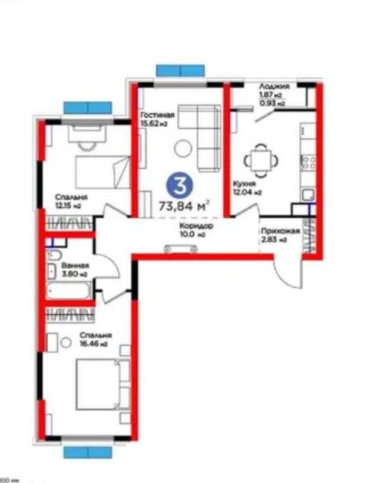 Яшнабад, Sanat. 3/6/14 73м2. Приобретите квартиру по ТОП цене СРОЧНО;