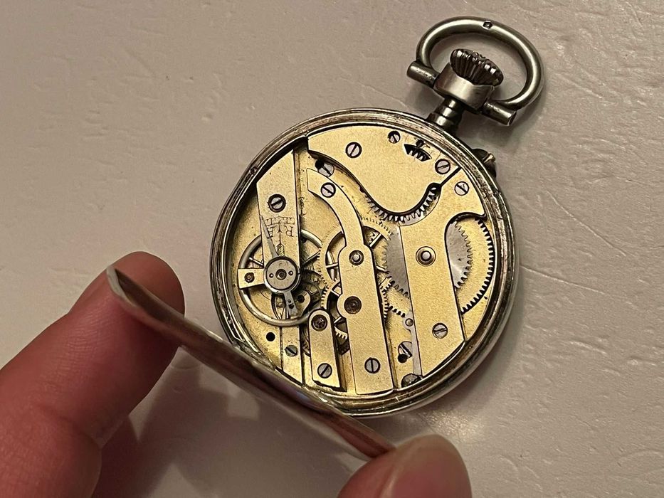 CEAS DE BUZUNAR ARGINT - Art Nouveau - RAR - De Colectie - Vintage !